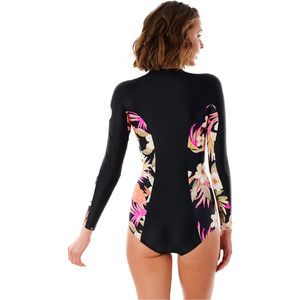 2021 Rip Curl Kvinder G-Bomb Langrmet UV Surf Suit Wlyyew - Sort